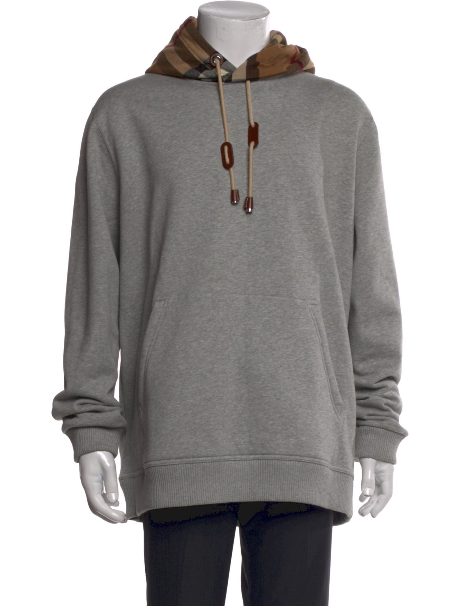 Burberry House Check Pattern Crew Neck Hoodie
